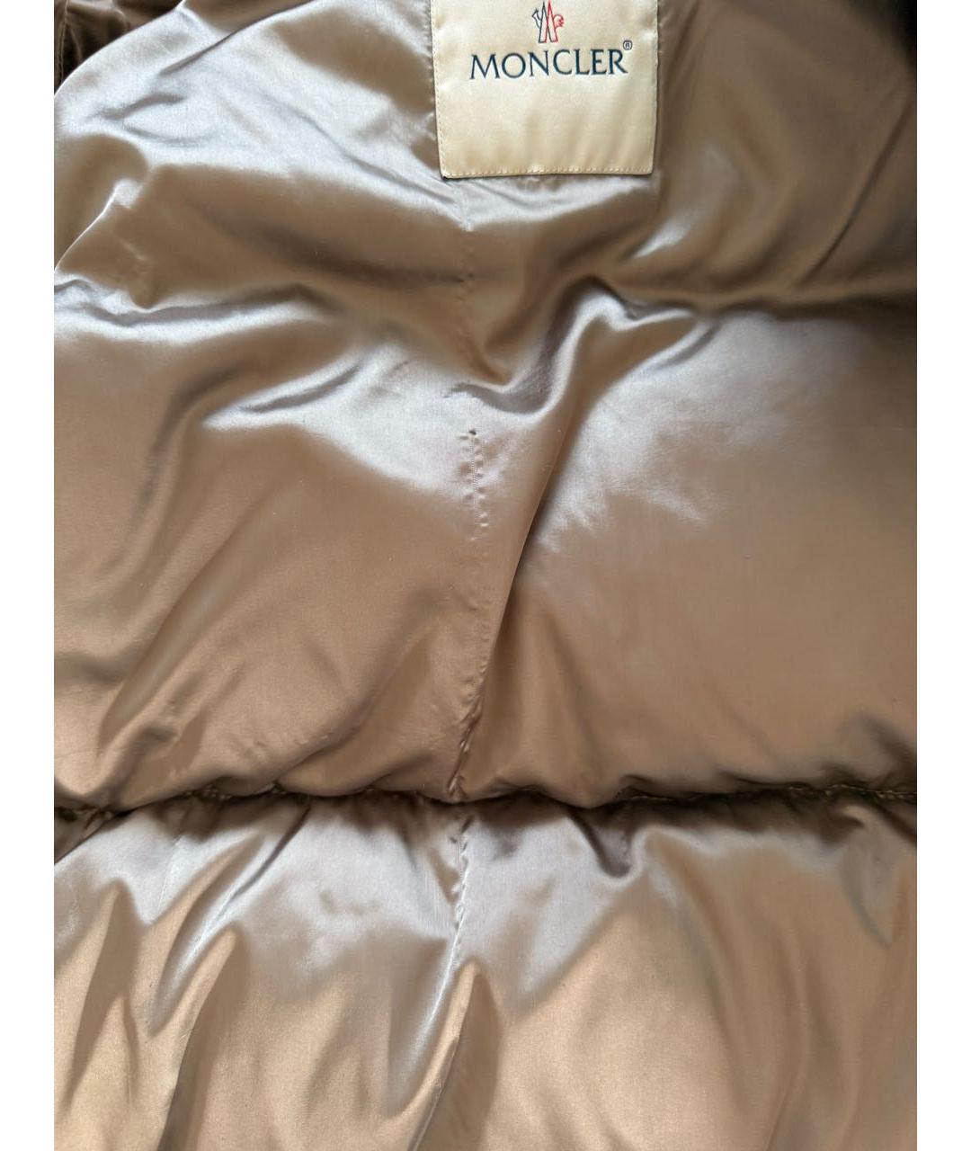 MONCLER Бежевый пуховик, фото 8