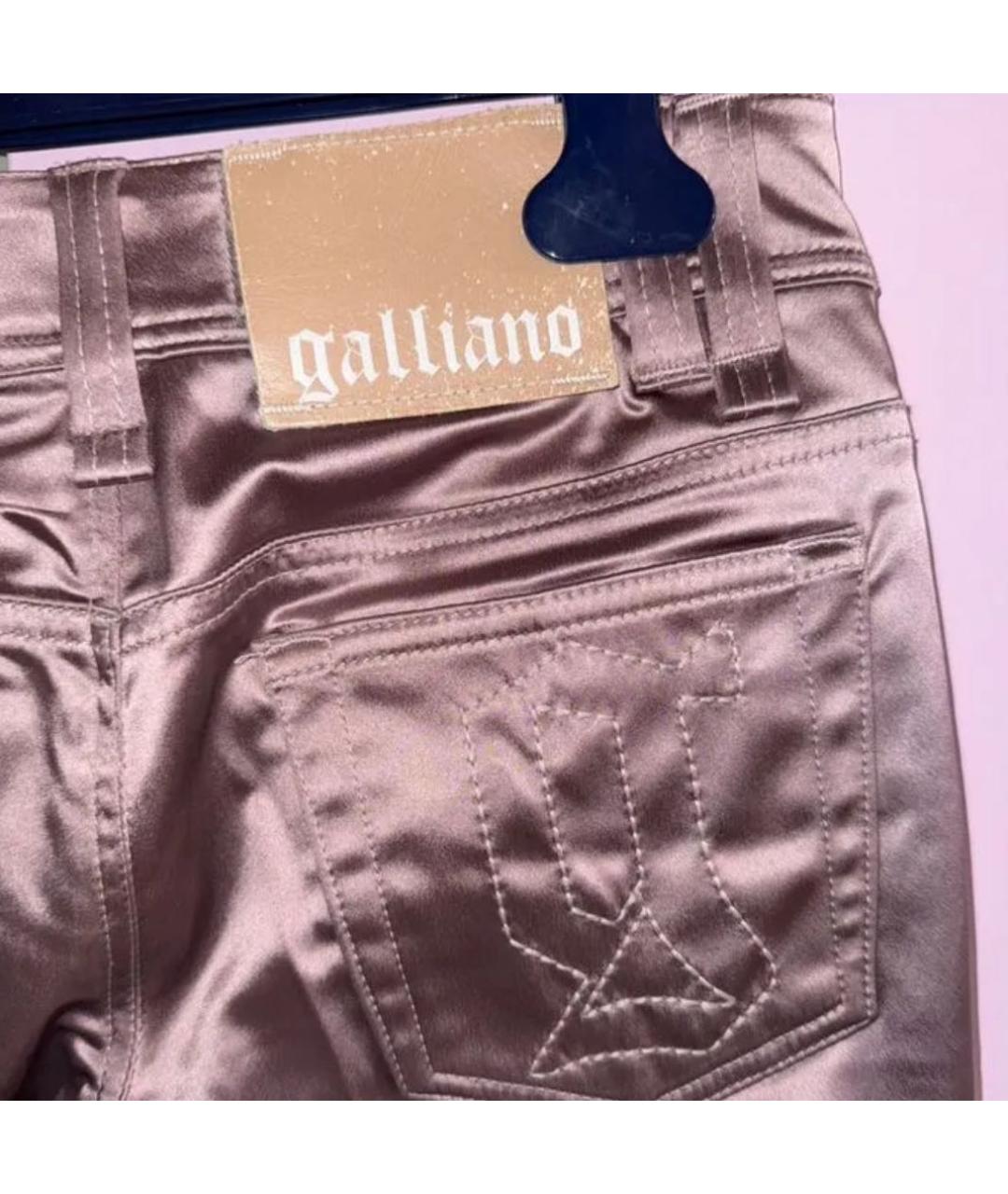 JOHN GALLIANO Розовые брюки узкие, фото 4