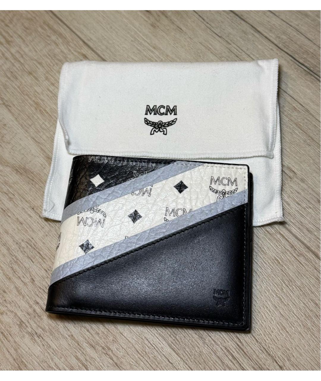 MCM Черный кожаный кошелек, фото 6