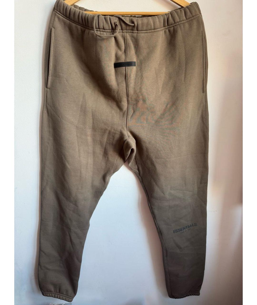 FEAR OF GOD ESSENTIALS Коричневые хлопковые повседневные брюки, фото 2