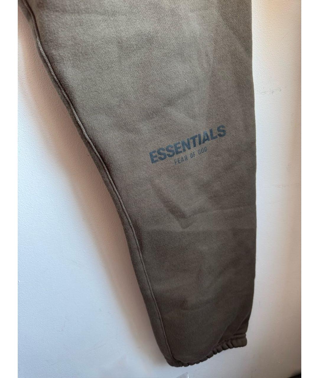 FEAR OF GOD ESSENTIALS Коричневые хлопковые повседневные брюки, фото 4