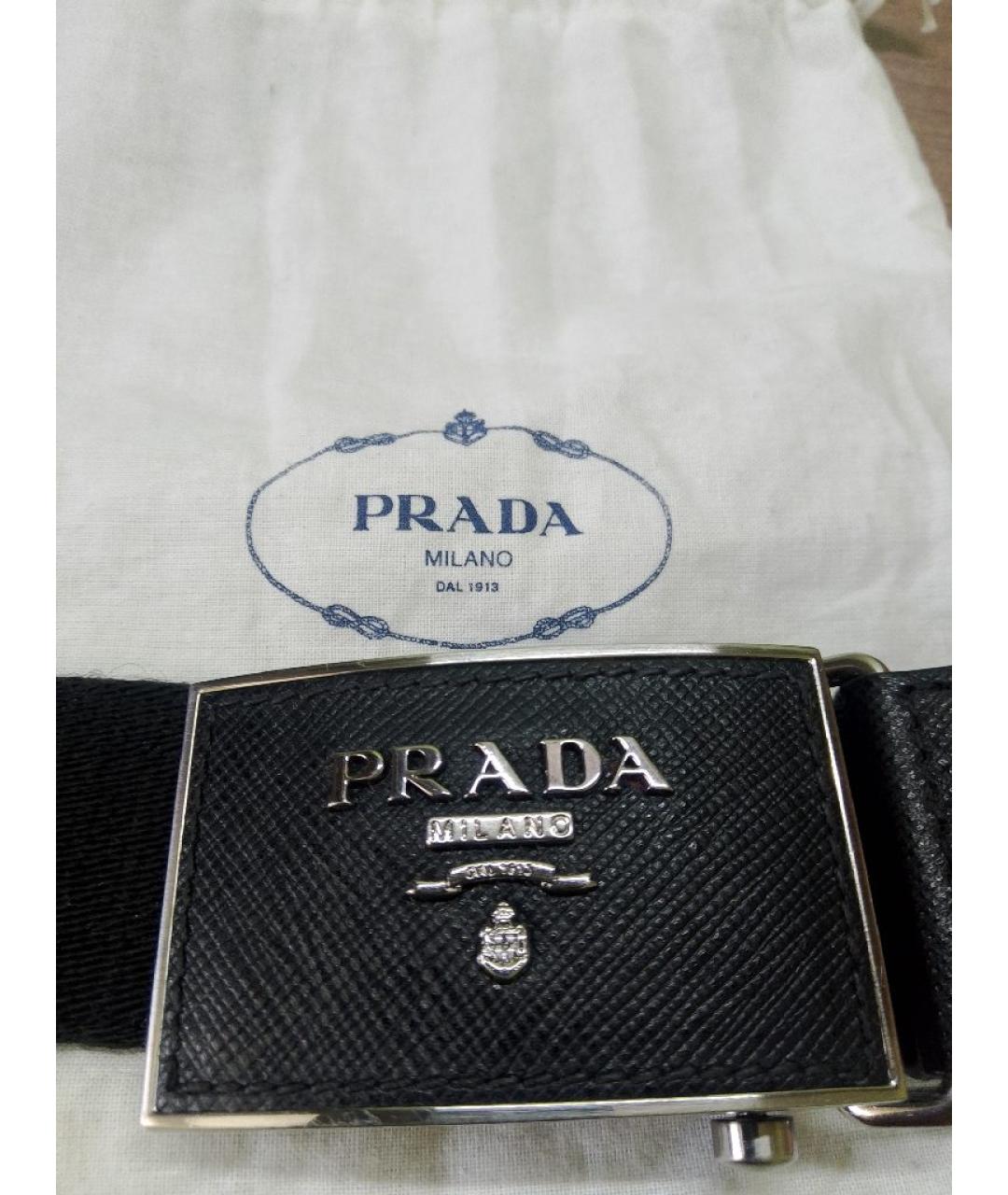 PRADA Черный ремень, фото 3