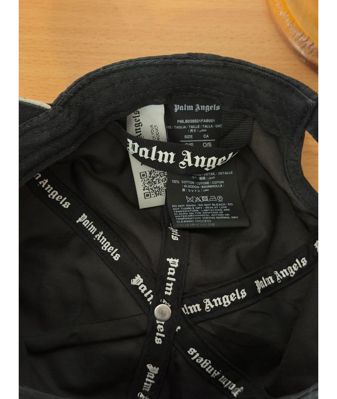 PALM ANGELS Черная хлопковая кепка/бейсболка, фото 6