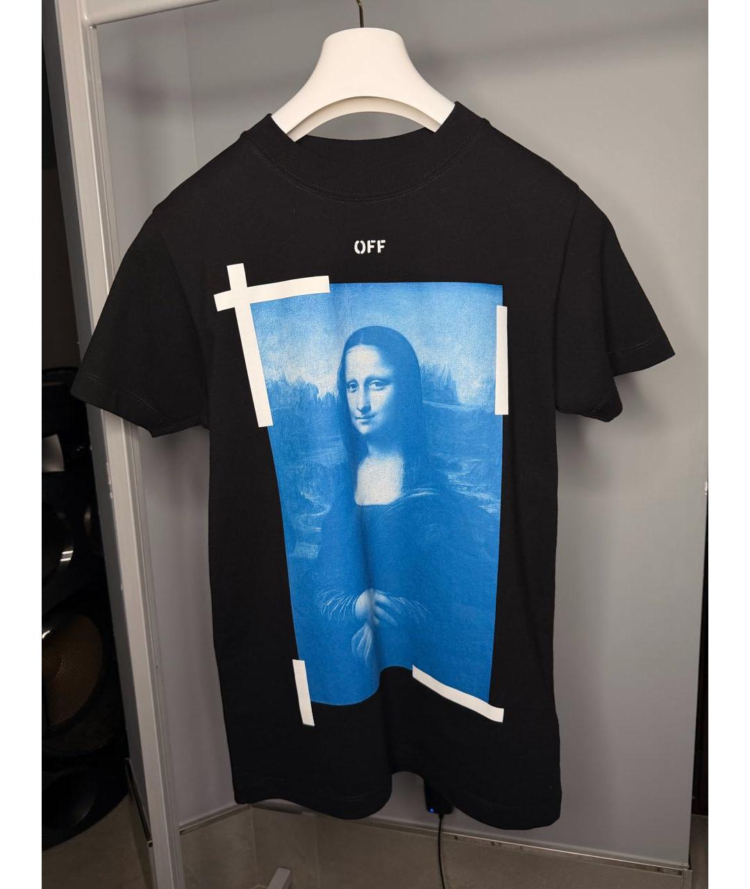 OFF-WHITE Черная хлопковая футболка, фото 5