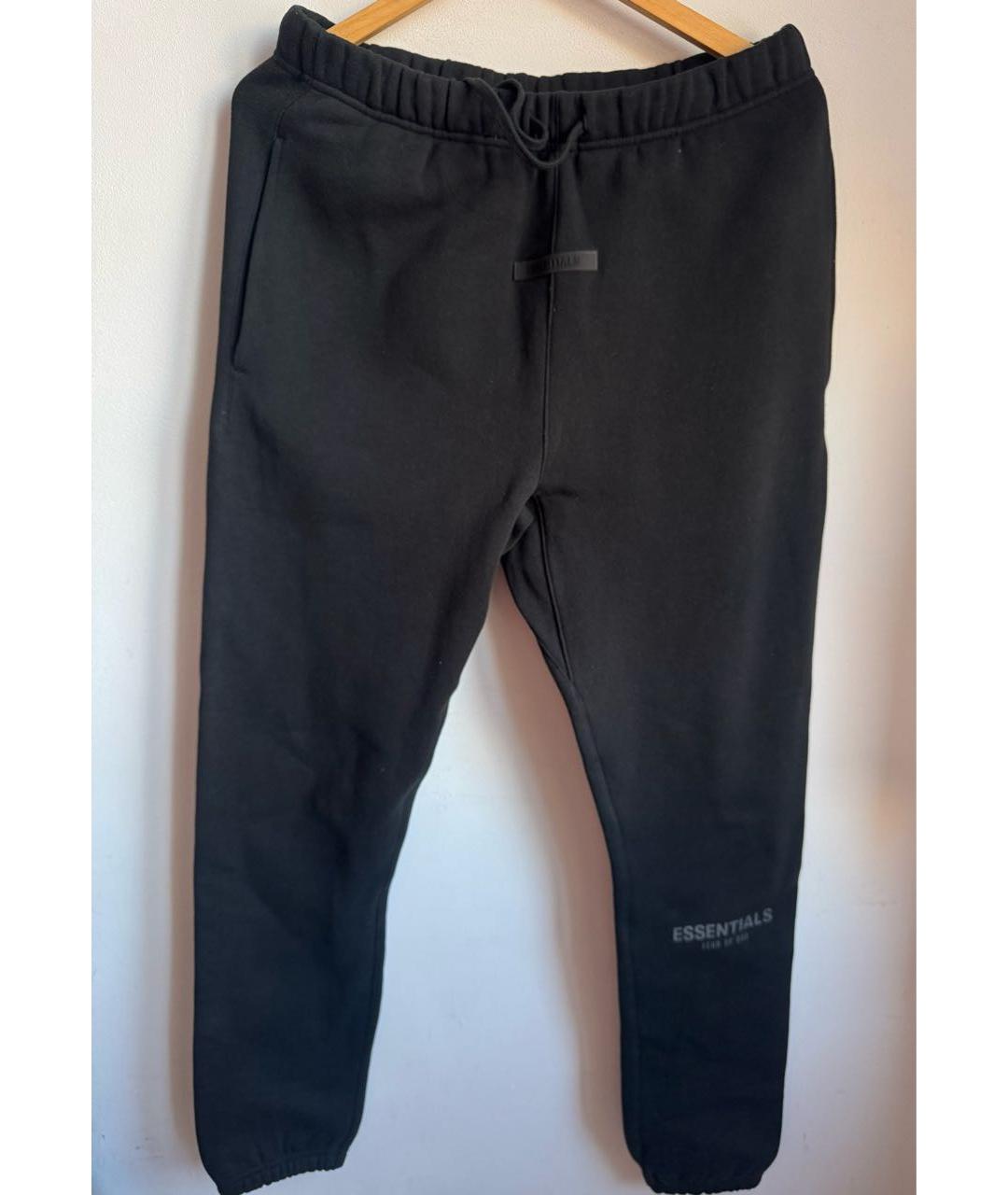 FEAR OF GOD ESSENTIALS Черные хлопковые повседневные брюки, фото 2