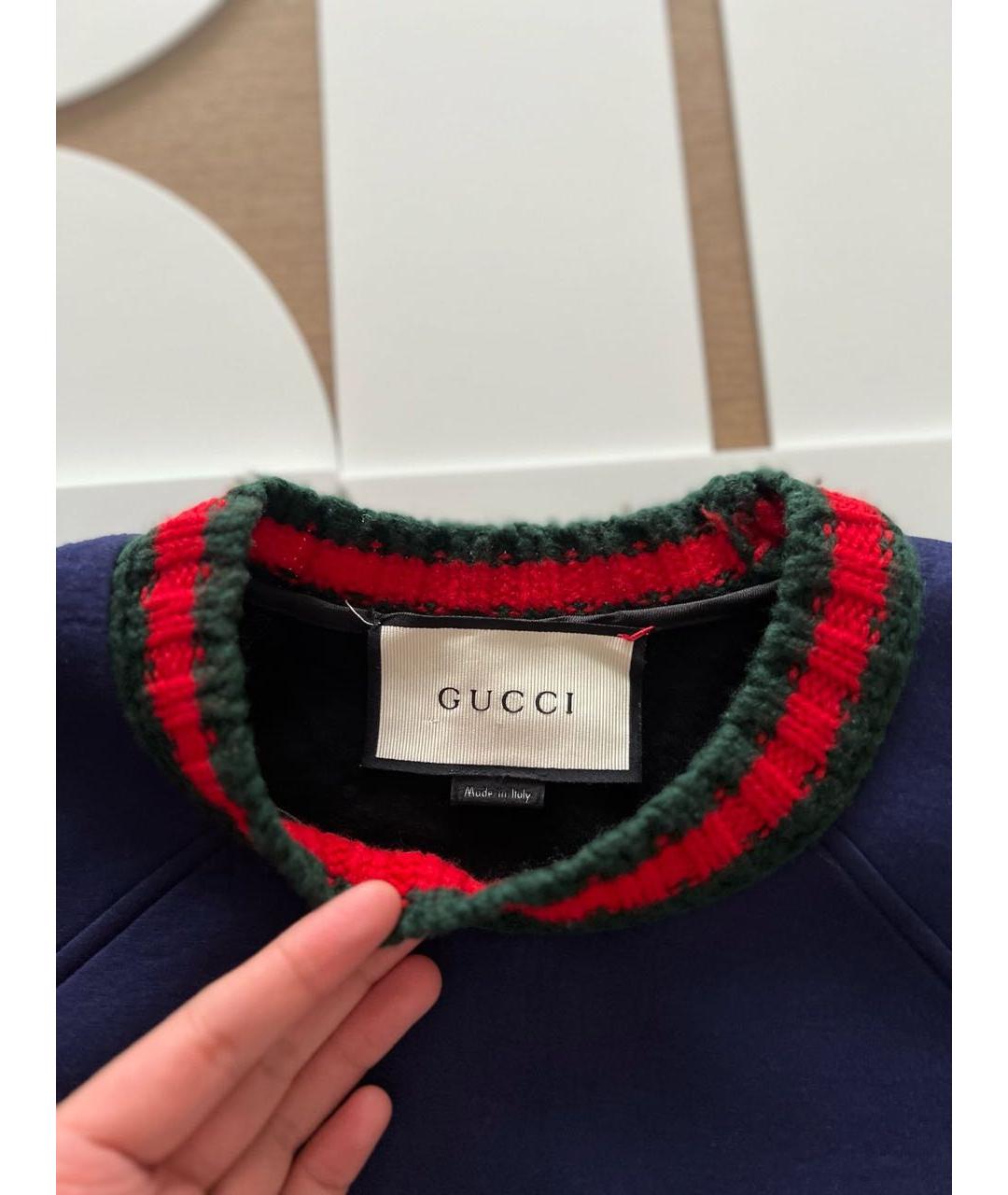 GUCCI Темно-синий джемпер / свитер, фото 2