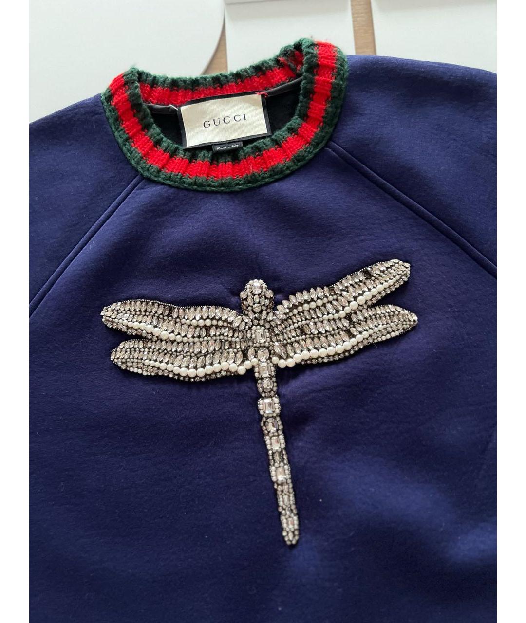 GUCCI Темно-синий джемпер / свитер, фото 3