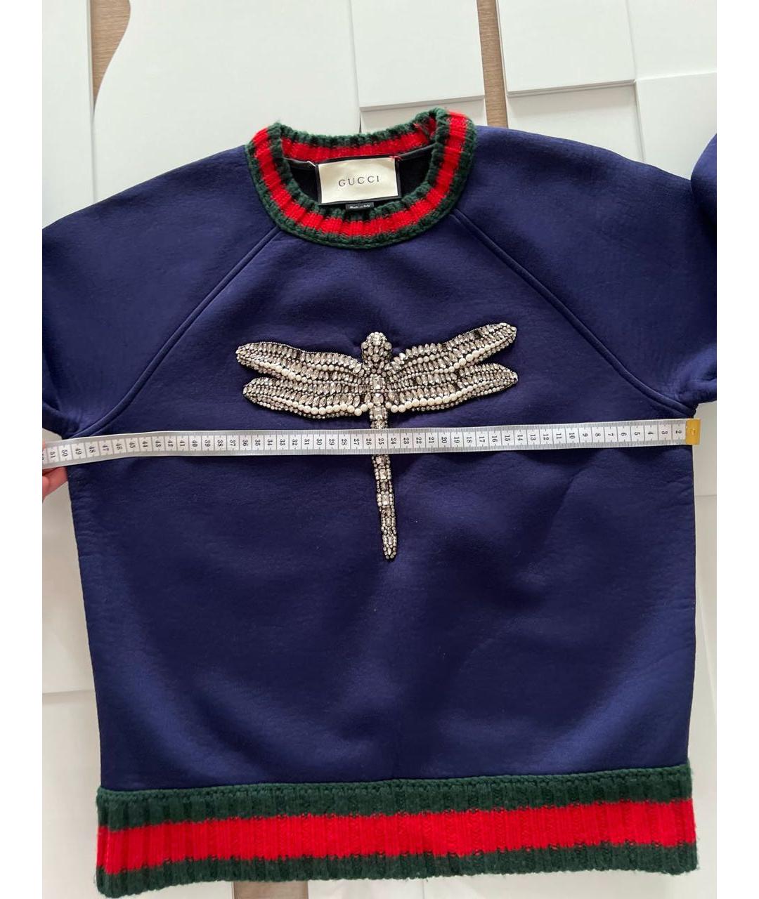 GUCCI Темно-синий джемпер / свитер, фото 8