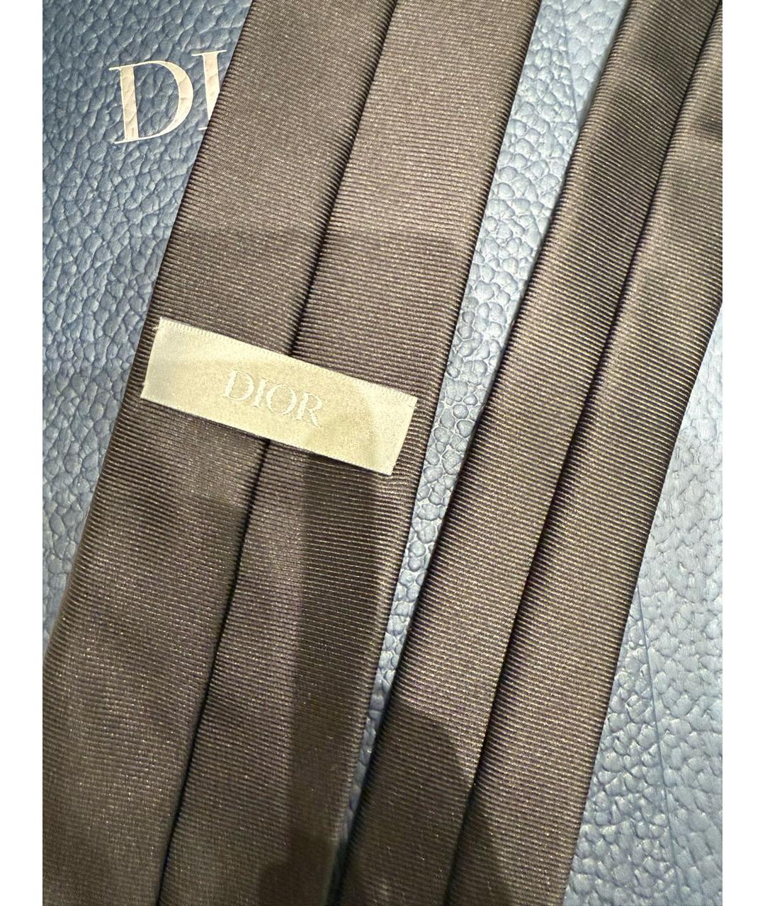 CHRISTIAN DIOR Черный шелковый галстук, фото 3