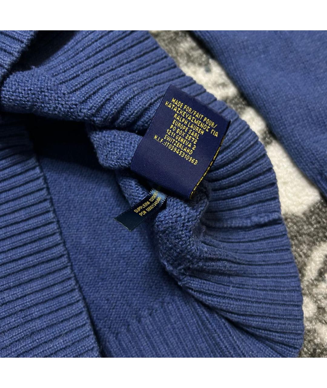 POLO RALPH LAUREN Синий хлопковый джемпер / свитер, фото 5