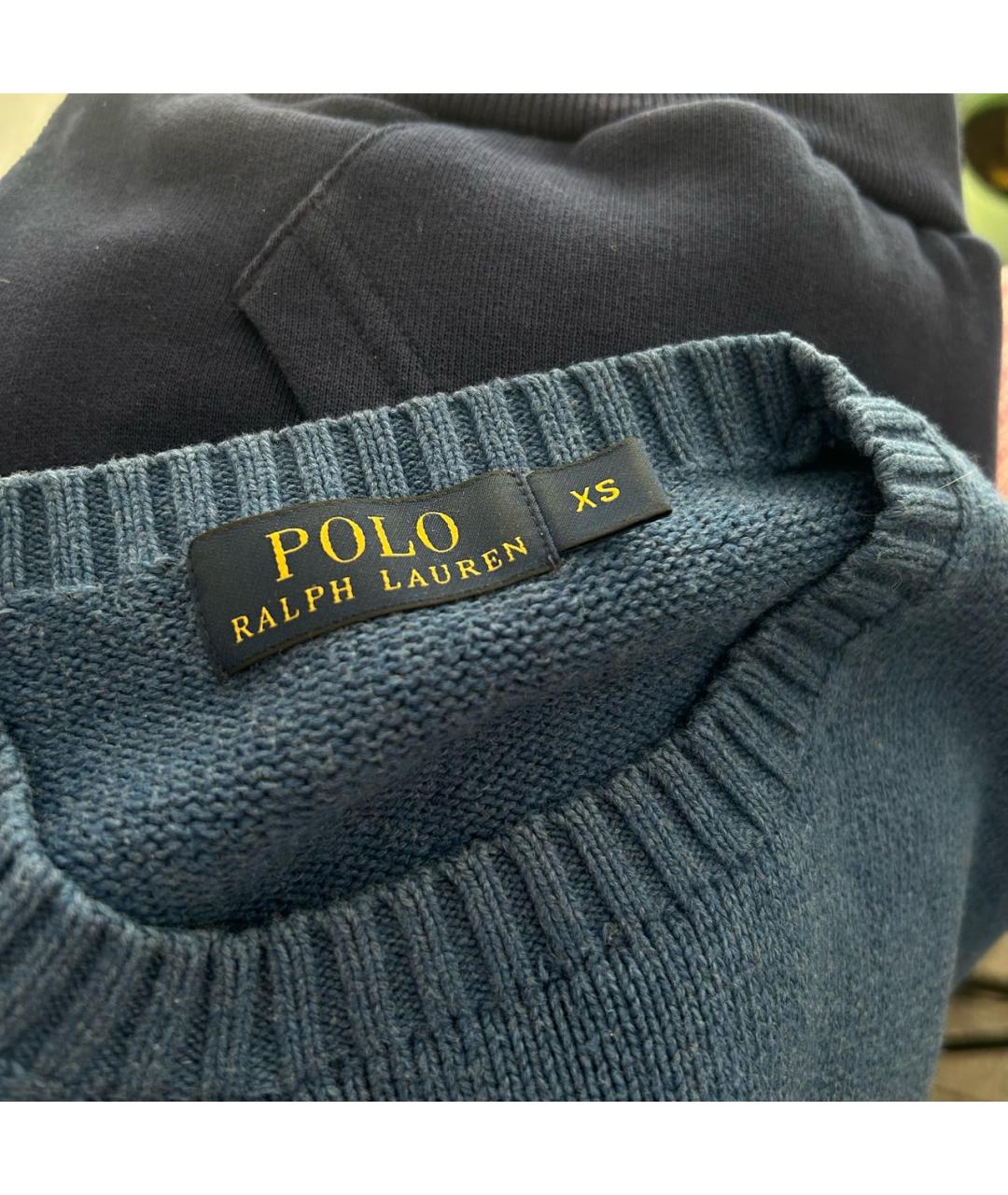 POLO RALPH LAUREN Синий хлопковый джемпер / свитер, фото 6