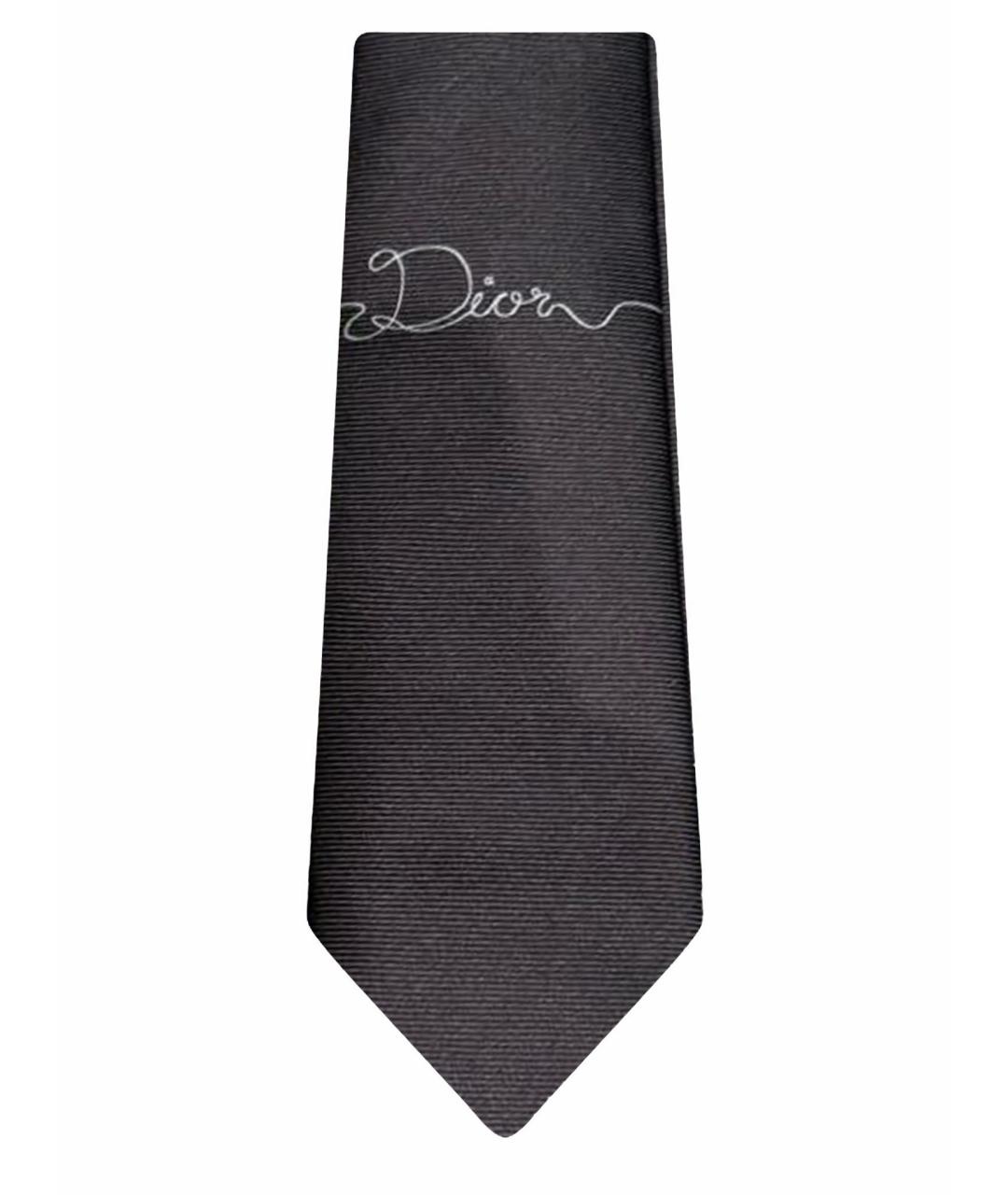 CHRISTIAN DIOR Черный шелковый воротник, фото 1