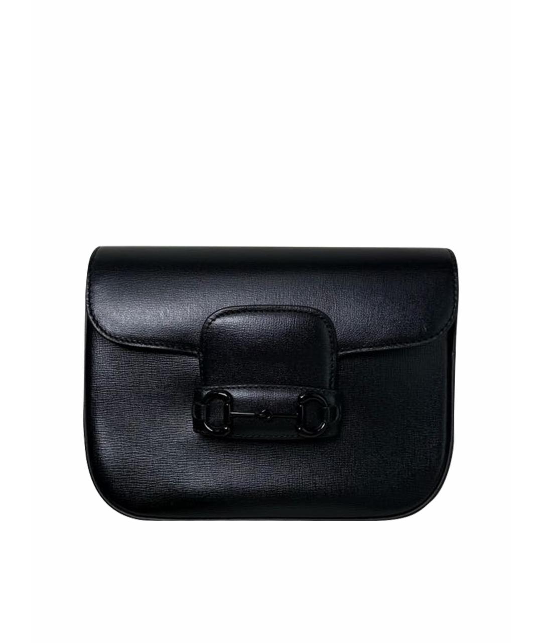 GUCCI Черная кожаная сумка через плечо, фото 1