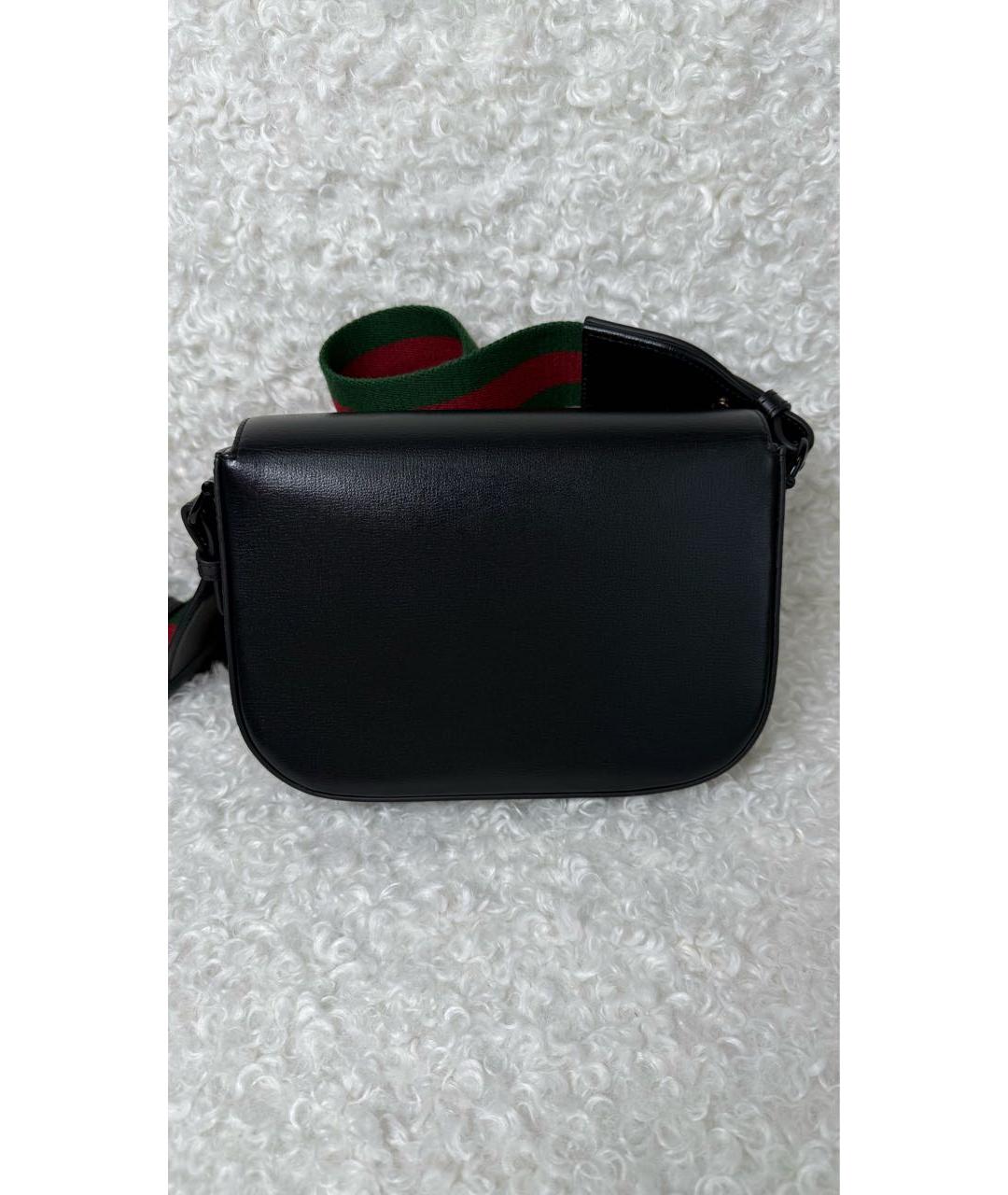 GUCCI Черная кожаная сумка через плечо, фото 3