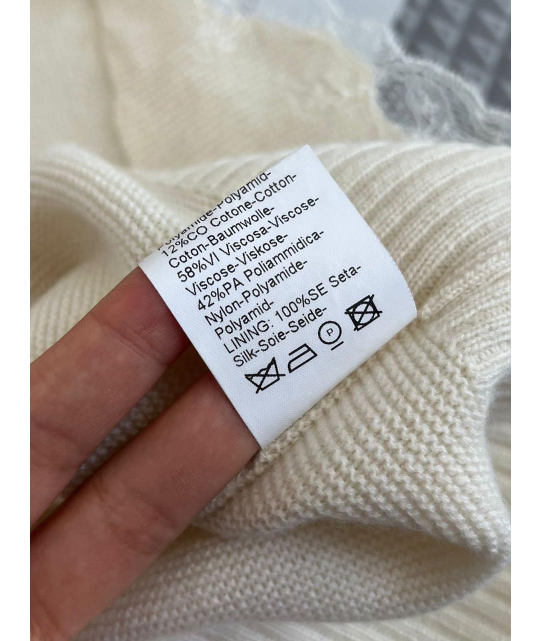 ERMANNO SCERVINO Бежевая кашемировая майка, фото 6