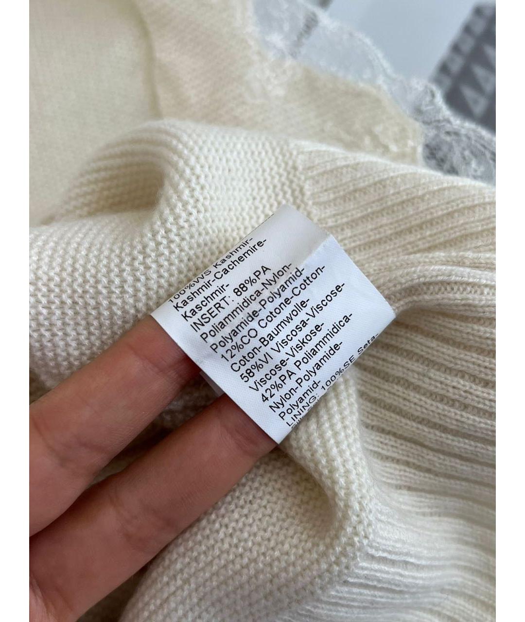 ERMANNO SCERVINO Бежевая кашемировая майка, фото 5