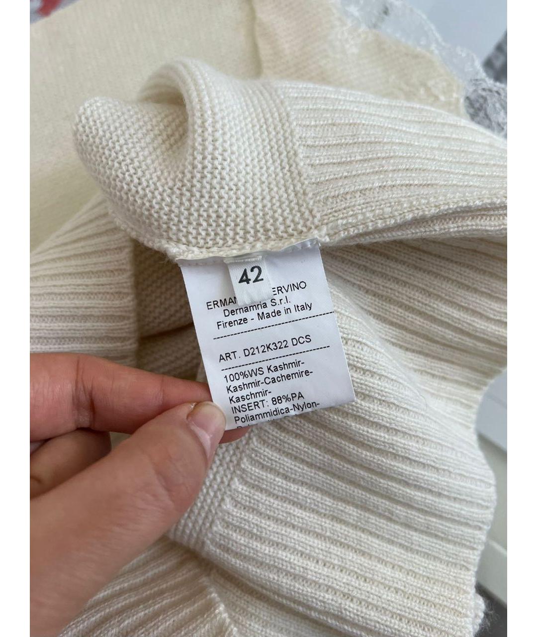 ERMANNO SCERVINO Бежевая кашемировая майка, фото 4