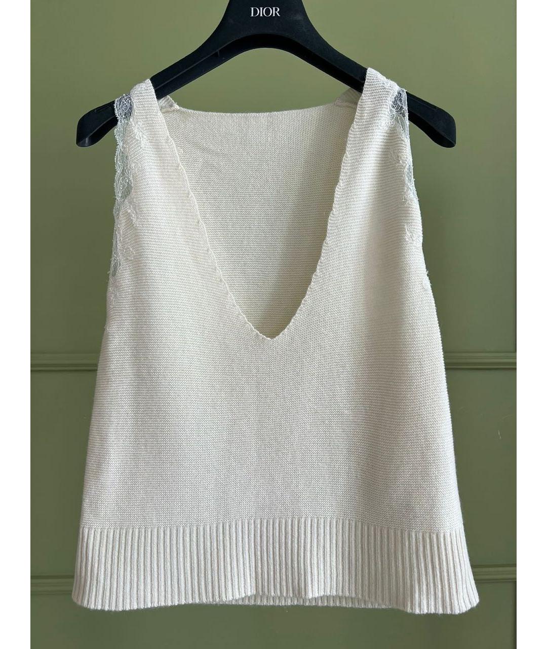 ERMANNO SCERVINO Бежевая кашемировая майка, фото 9