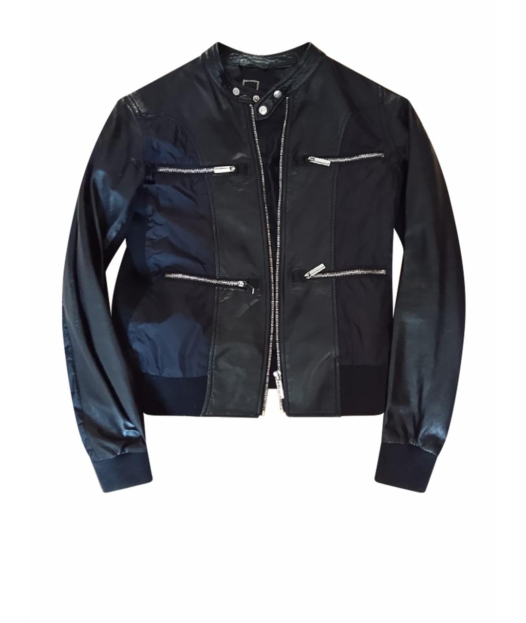 ADD Черная кожаная куртка, фото 1