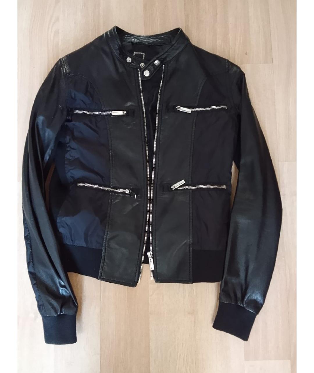 ADD Черная кожаная куртка, фото 3