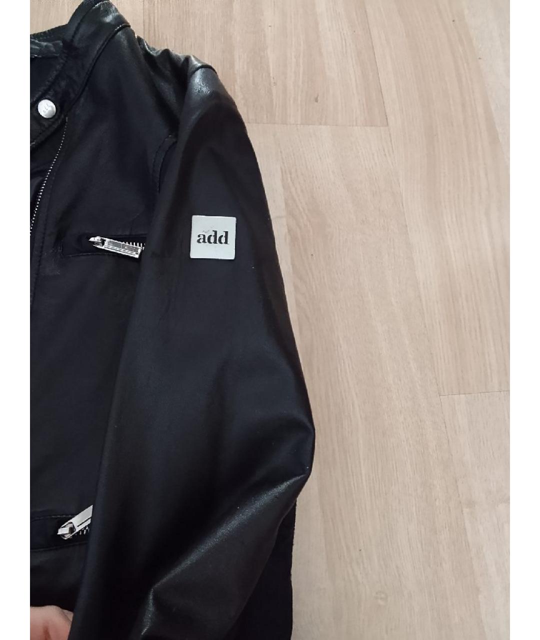 ADD Черная кожаная куртка, фото 2