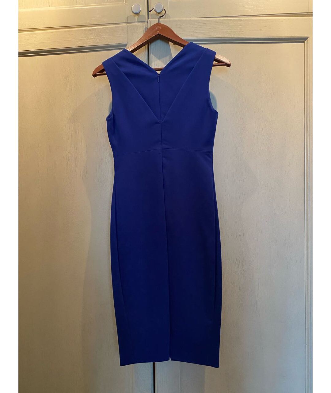 VERSACE Синее шелковое коктейльное платье, фото 2