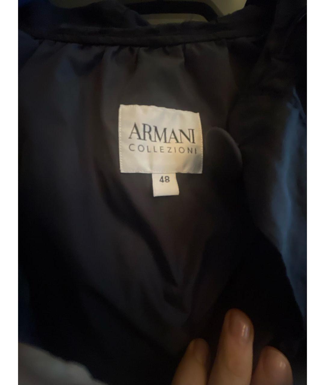 ARMANI COLLEZIONI Черный полиэстеровый тренч/плащ, фото 3