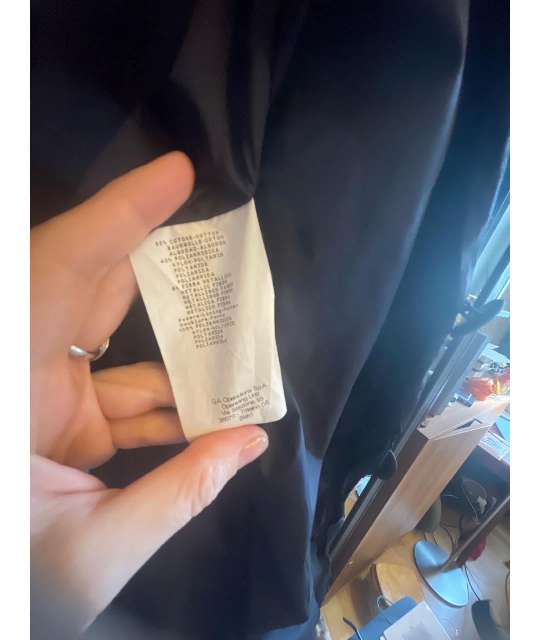 ARMANI COLLEZIONI Черный полиэстеровый тренч/плащ, фото 5