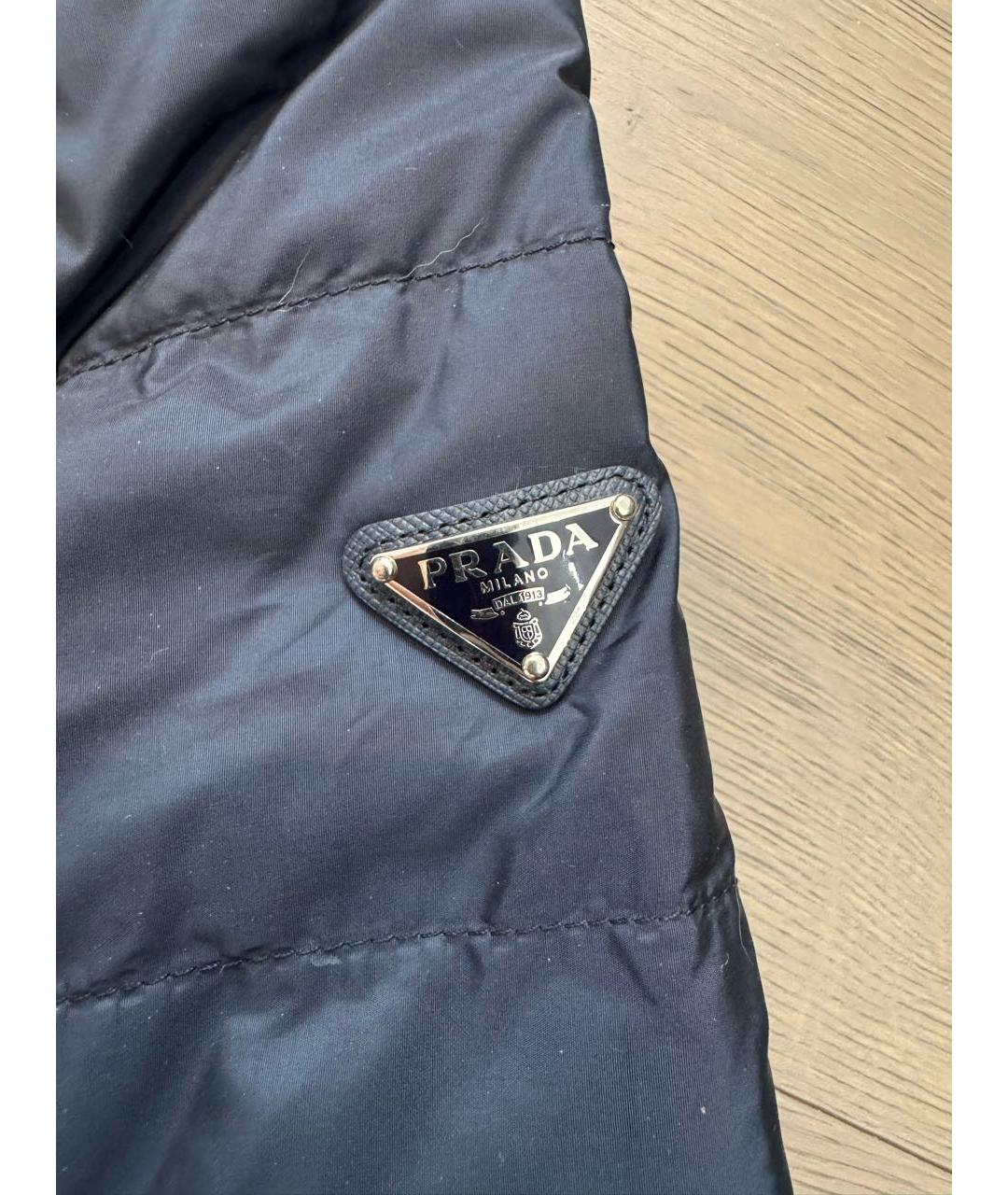 PRADA Темно-синяя полиамидовая куртка, фото 6