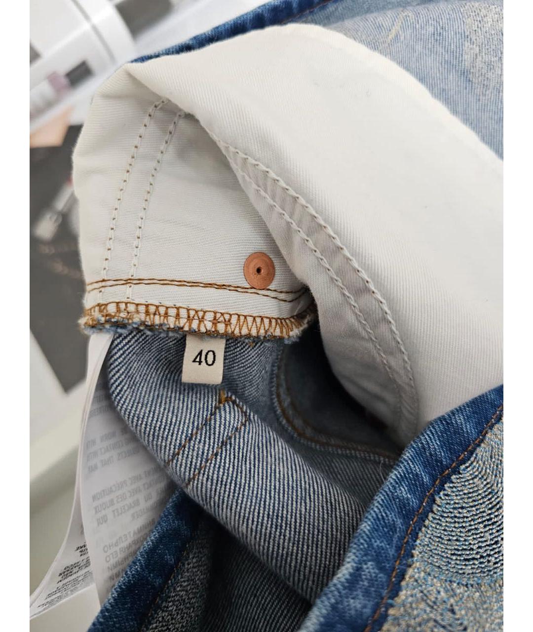 GUCCI Темно-синяя деним юбка мини, фото 6