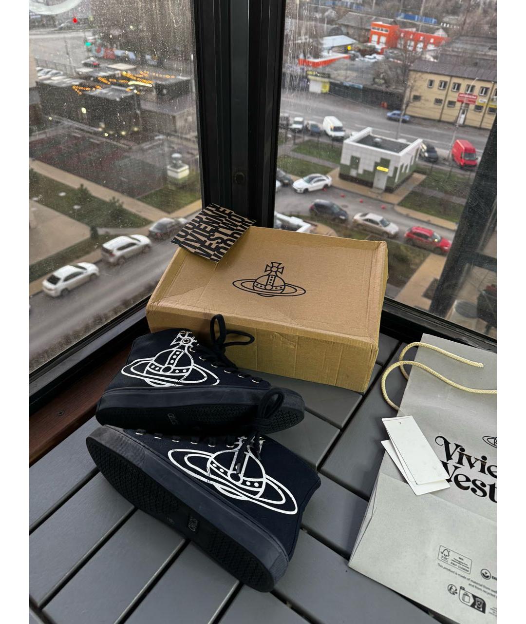 VIVIENNE WESTWOOD Черные высокие кроссовки / кеды, фото 3