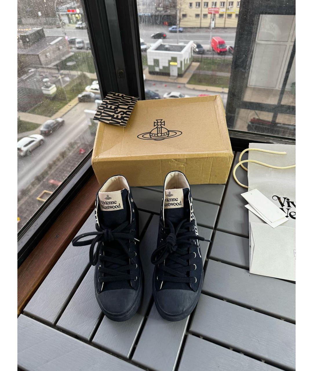 VIVIENNE WESTWOOD Черные высокие кроссовки / кеды, фото 4