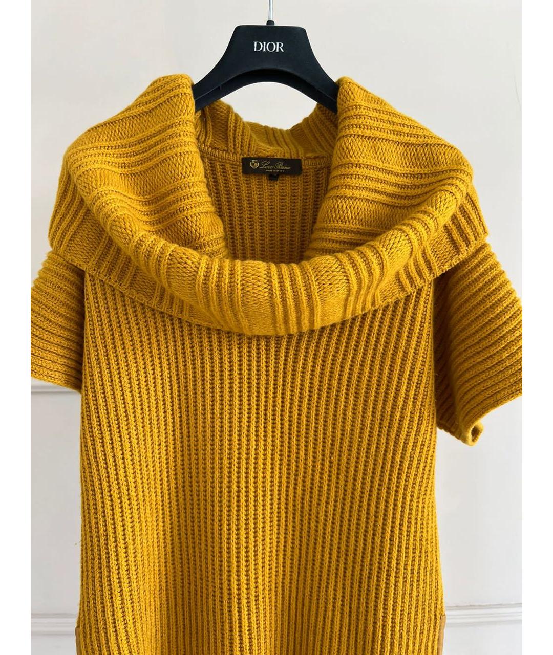LORO PIANA Горчичный кашемировый джемпер / свитер, фото 2