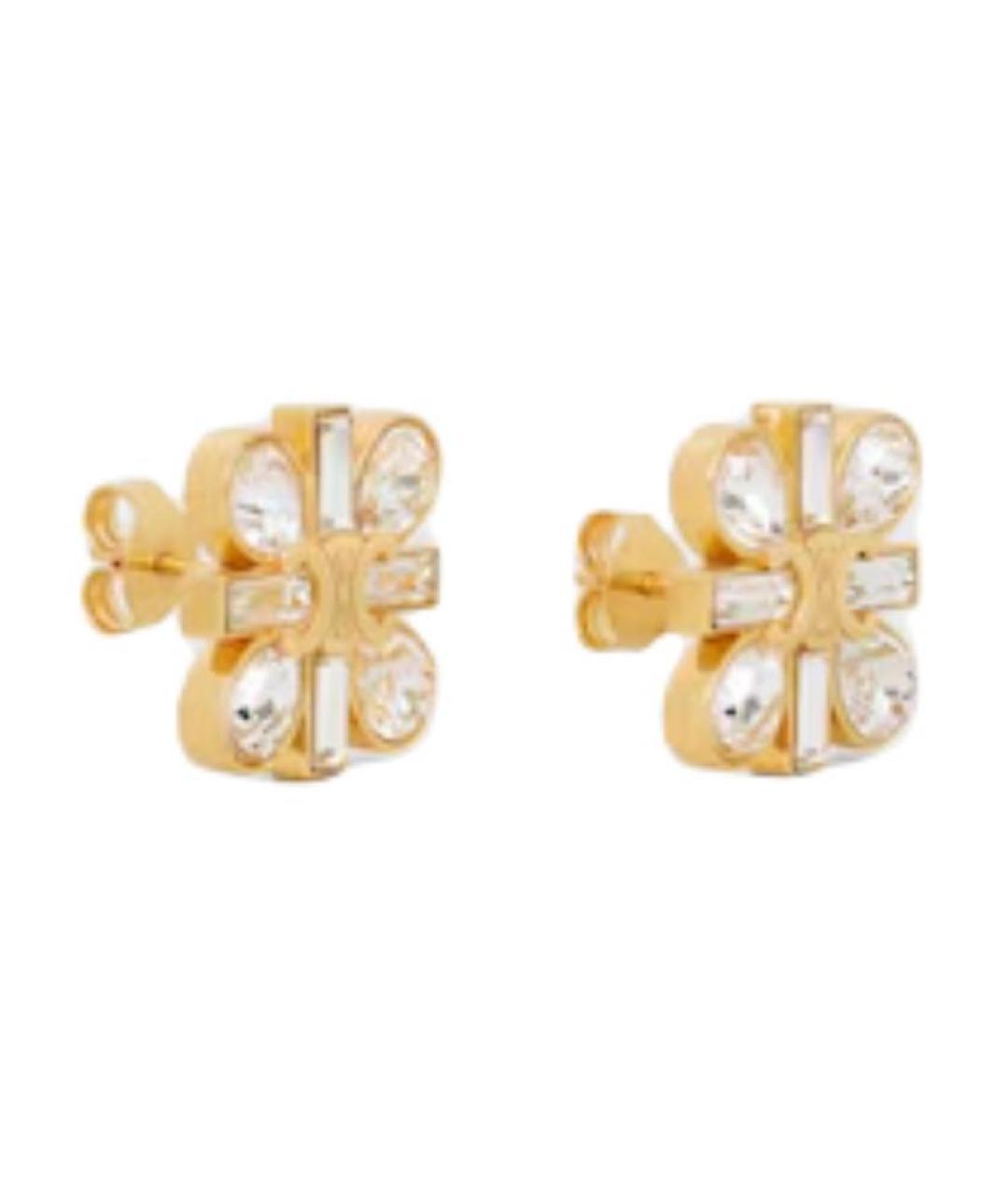 CELINE Золотые латунные серьги, фото 2