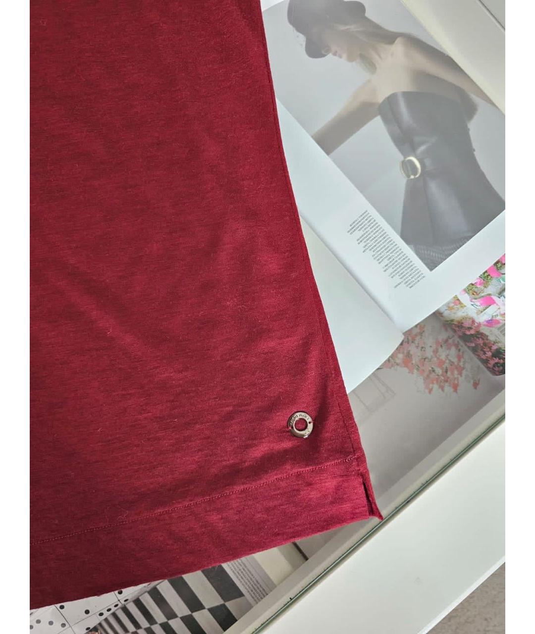 LORO PIANA Бордовая кашемировая футболка, фото 4