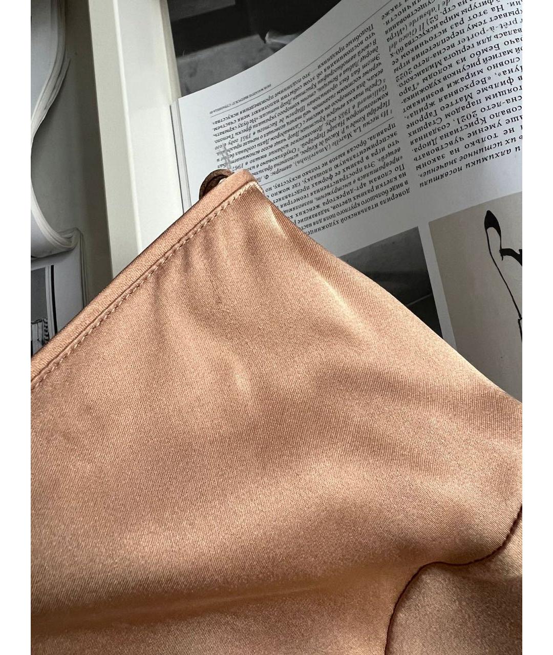 LORO PIANA Коричневая атласная юбка миди, фото 7