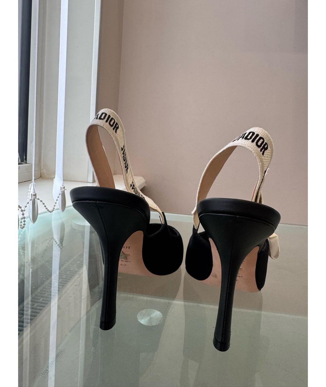 CHRISTIAN DIOR Черные кожаные туфли, фото 4