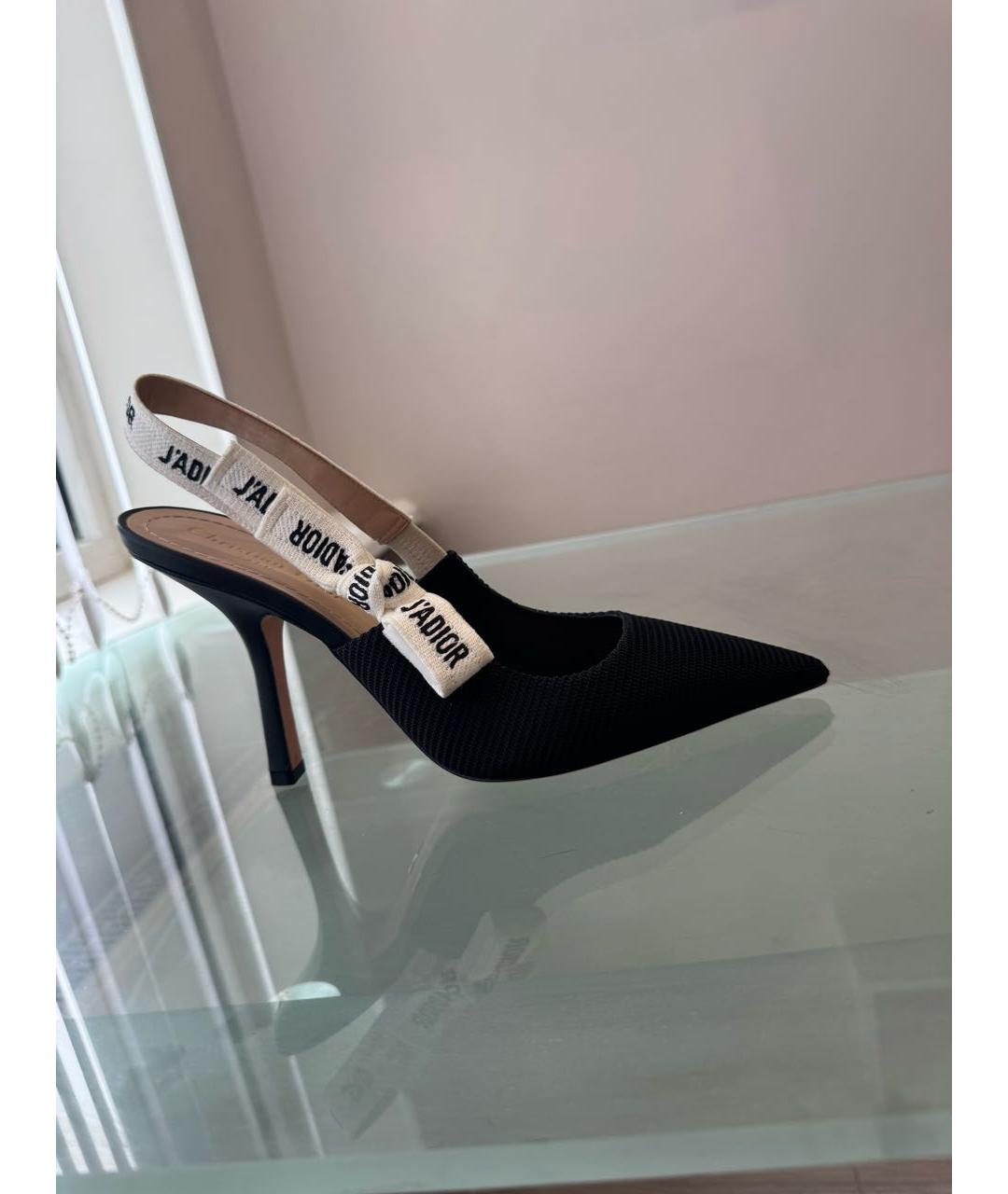 CHRISTIAN DIOR Черные кожаные туфли, фото 5