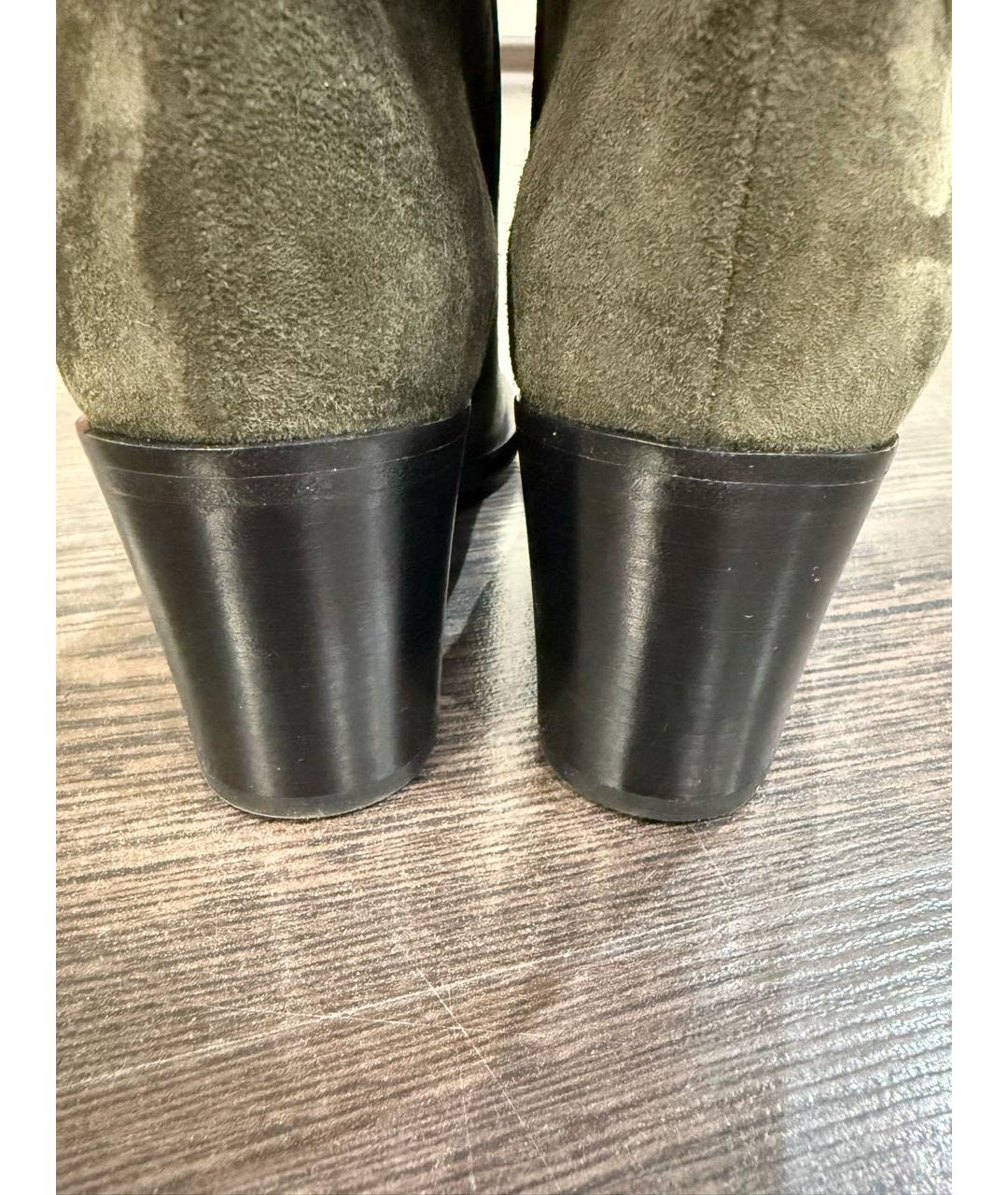 GIANVITO ROSSI Хаки замшевые сапоги, фото 4