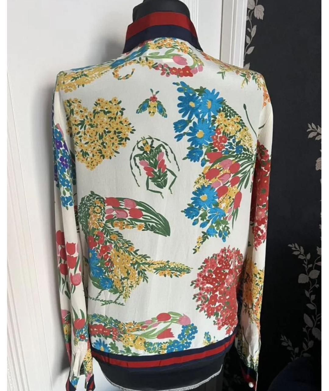 GUCCI Мульти шелковая блузы, фото 3