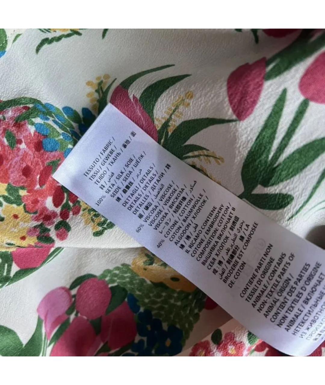 GUCCI Мульти шелковая блузы, фото 6