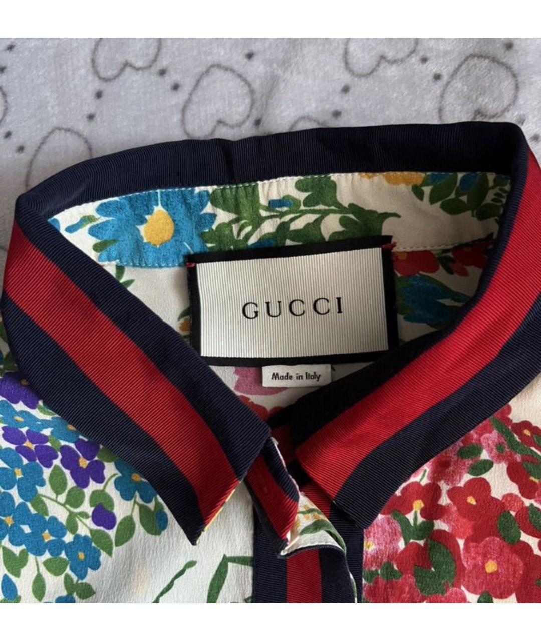 GUCCI Мульти шелковая блузы, фото 4