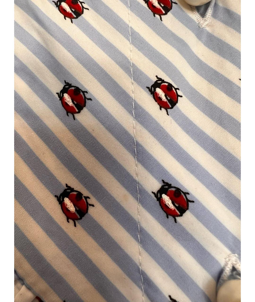 GUCCI Голубое хлопковое повседневное платье, фото 8