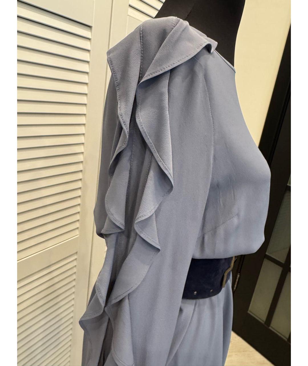 TWIN-SET Серое шелковое коктейльное платье, фото 7