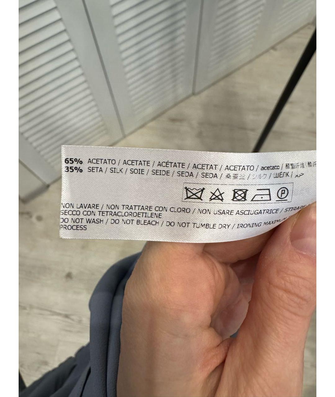 TWIN-SET Серое шелковое коктейльное платье, фото 8