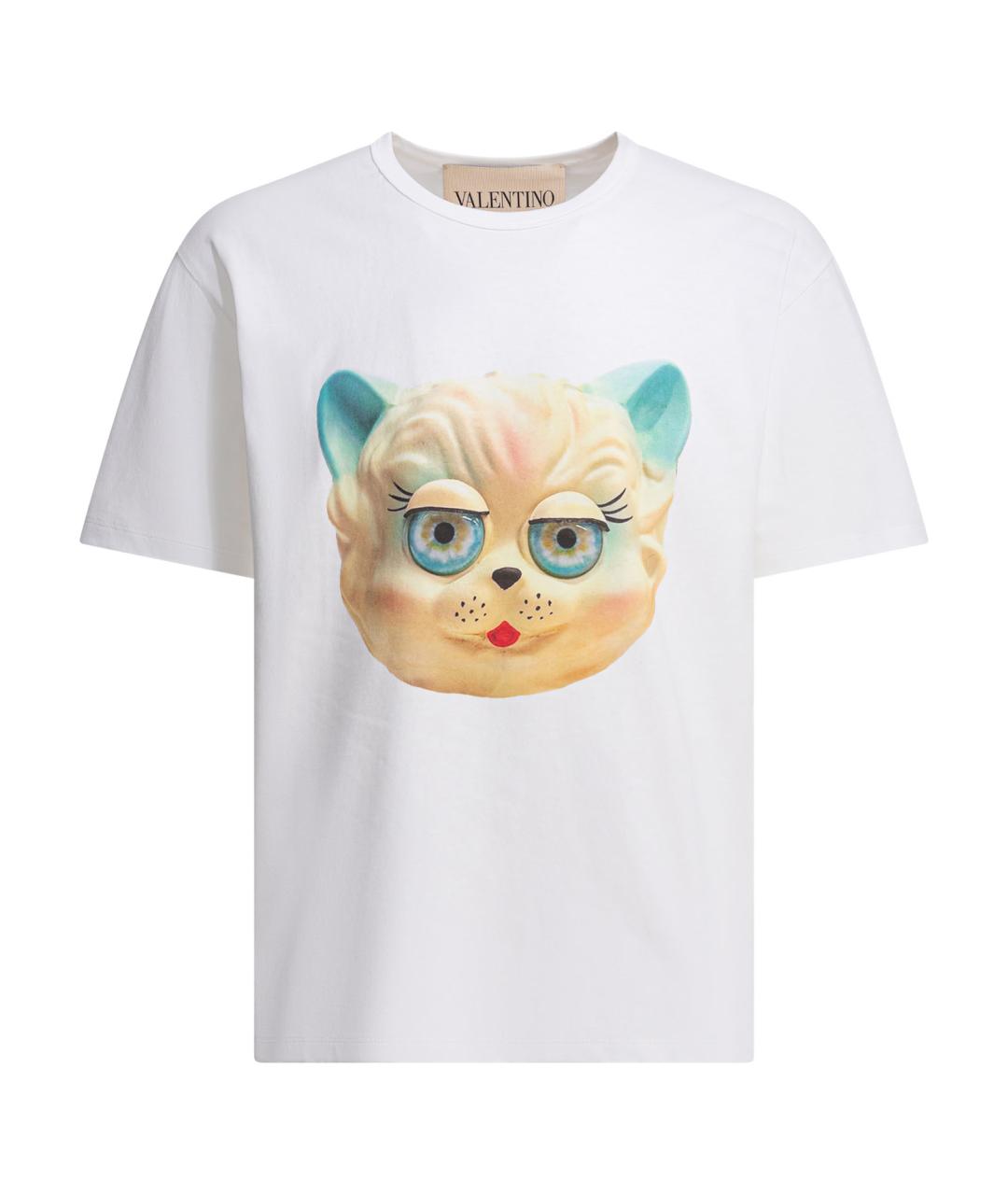 VALENTINO Белая хлопковая футболка, фото 1
