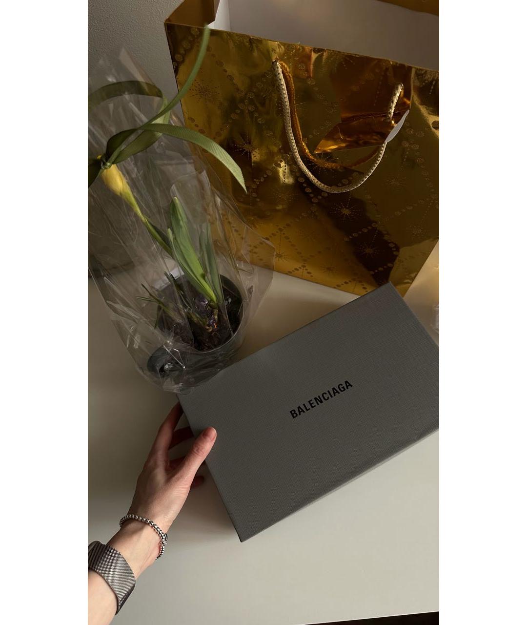 BALENCIAGA Черная кожаная сумка через плечо, фото 6