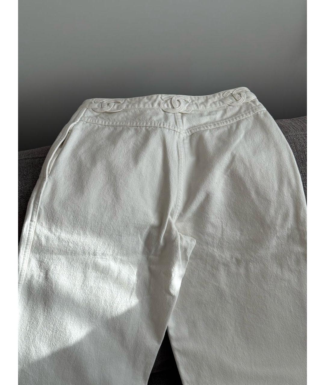 CHANEL Белые прямые джинсы, фото 7