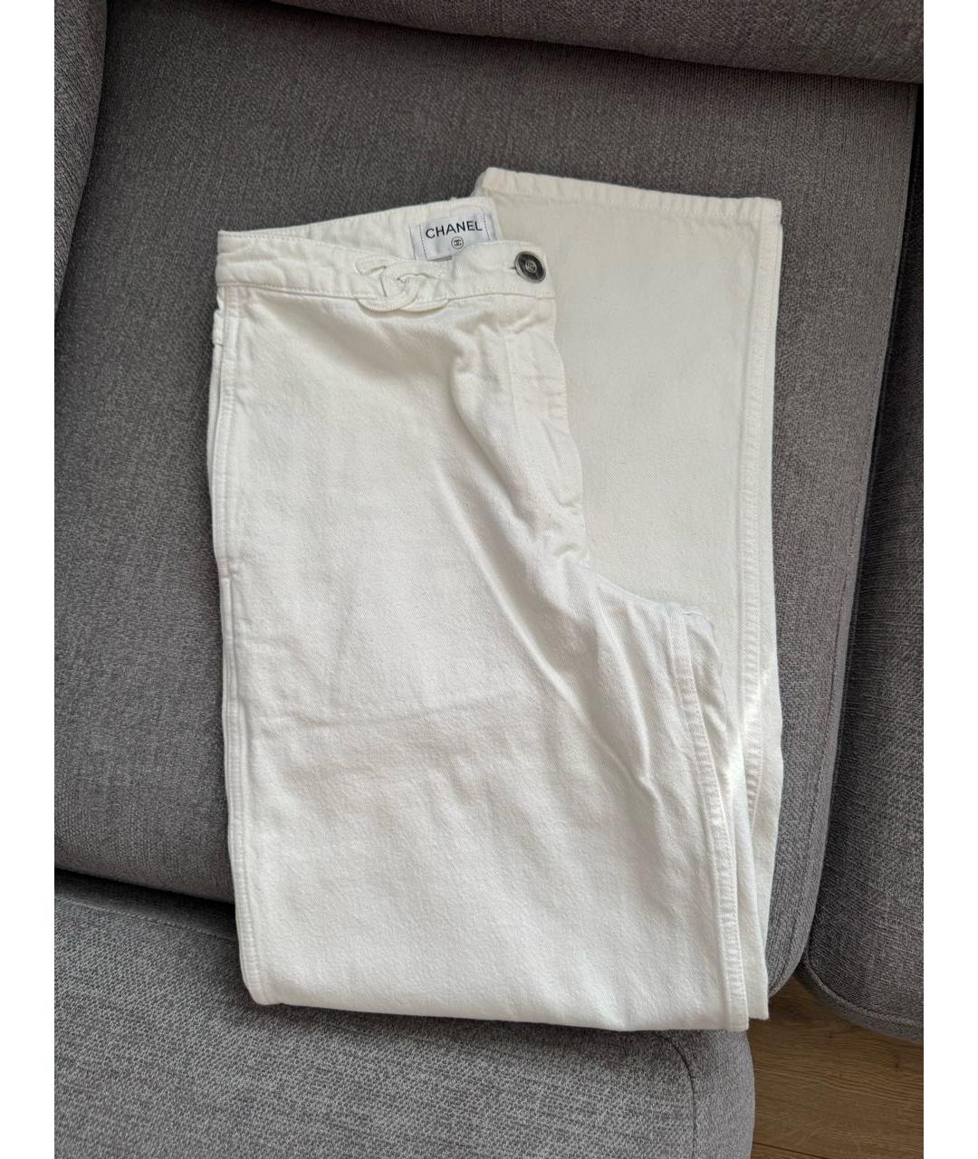 CHANEL Белые прямые джинсы, фото 4