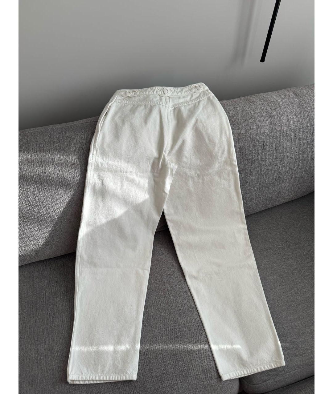 CHANEL Белые прямые джинсы, фото 6